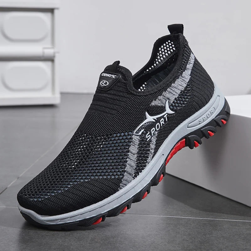 Men's Lightweight Slip-On Sneakers – Non-Slip Casual Hiking Shoes