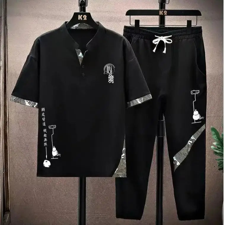 Men's Cotton Shirt & Trousers 2-Piece Set – High Quality Summer Fashion Suit M–4XL