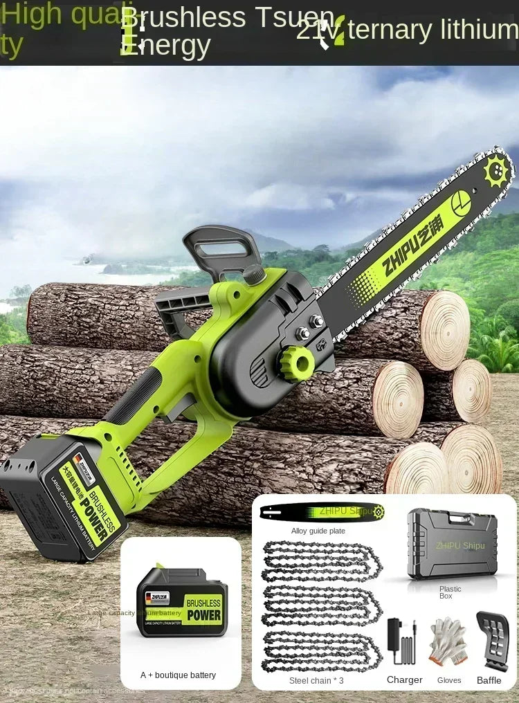Portable Handheld Electric Saw — Cordless Mini Chainsaw for Wood Cutting