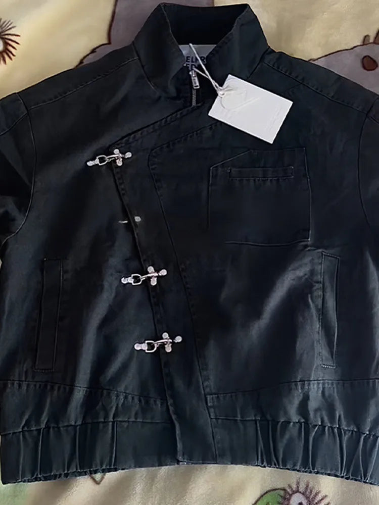 Women's Vintage Autumn Winter Jacket – Loose Lapel Coat Full Sleeve High Streetwear Outwear