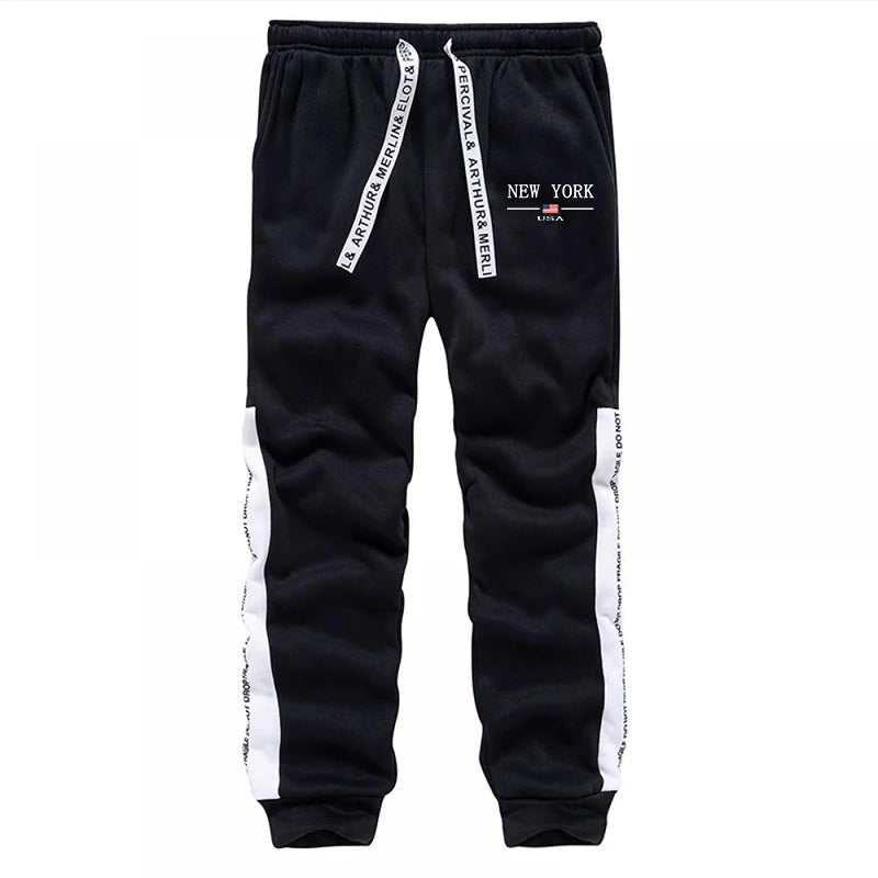Men's Print Hoodie & Jogger Pants Tracksuit – Autumn Winter Casual Sportswear Set