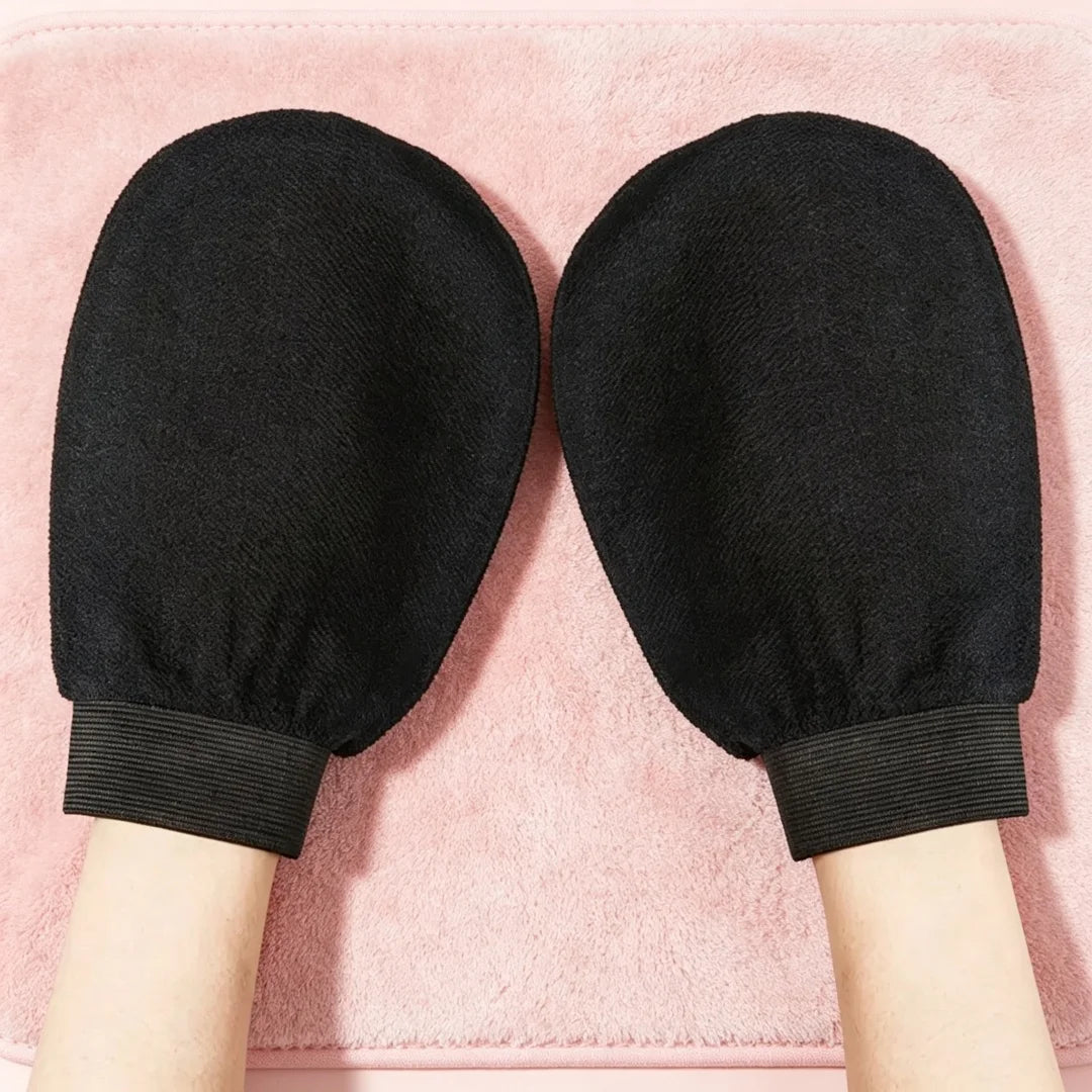 Gentle Skin Exfoliating Glove – Double-Sided Hammam Bath Peeling Glove & Soft Exfoliator Mitt