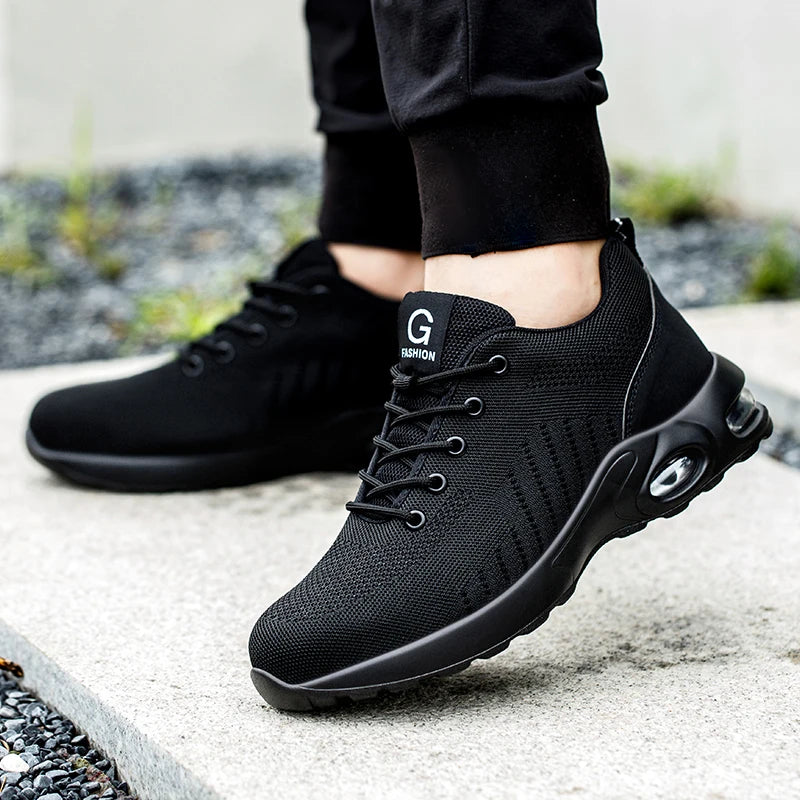 Men's Steel Toe Safety Work Boots — Anti-Smash Indestructible Tactical Work Sneakers