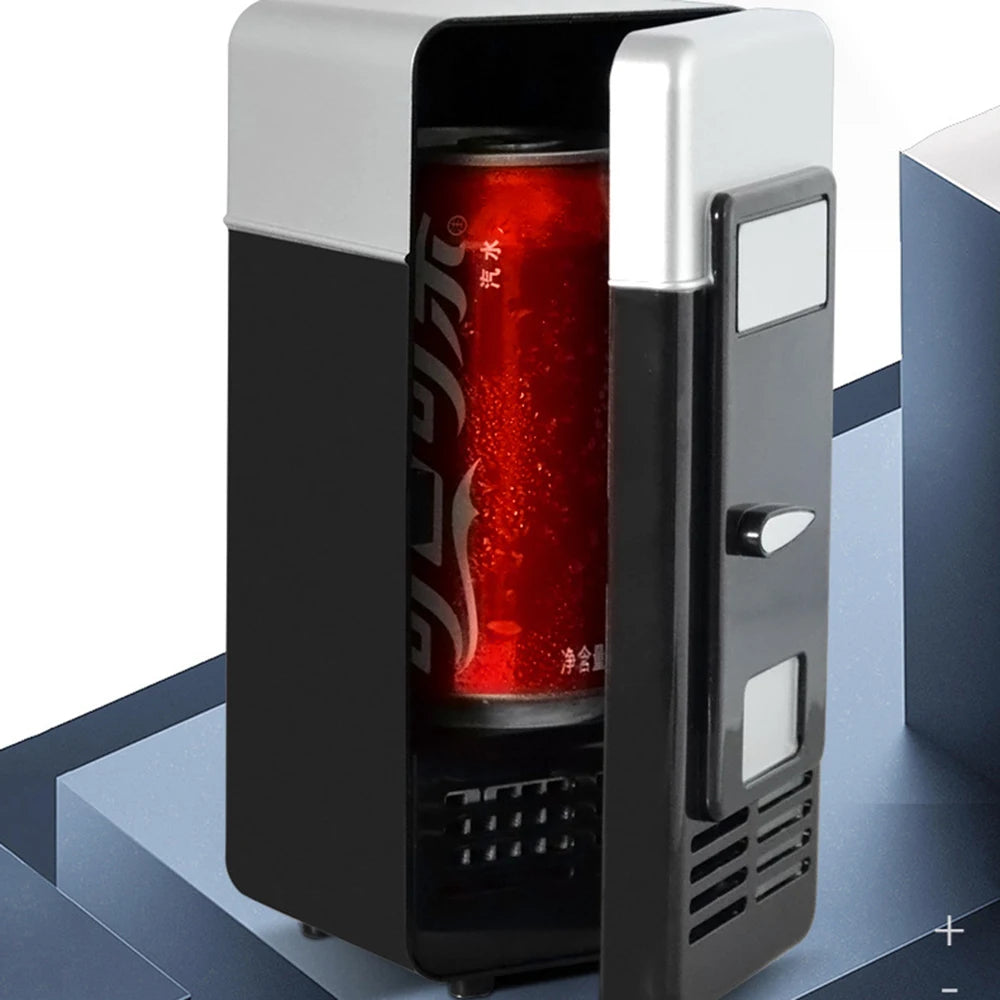 USB Mini Portable Refrigerator – Beverage Cooler & Warmer for Car, Laptop & Office