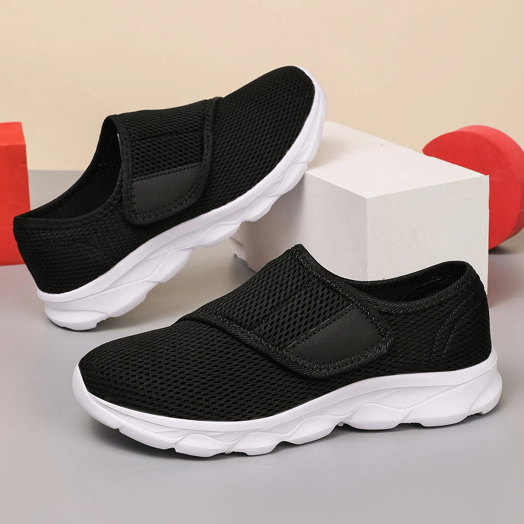 Men's Orthopedic Wide Fit Sneakers – Diabetic-Friendly Adjustable Walking Shoes