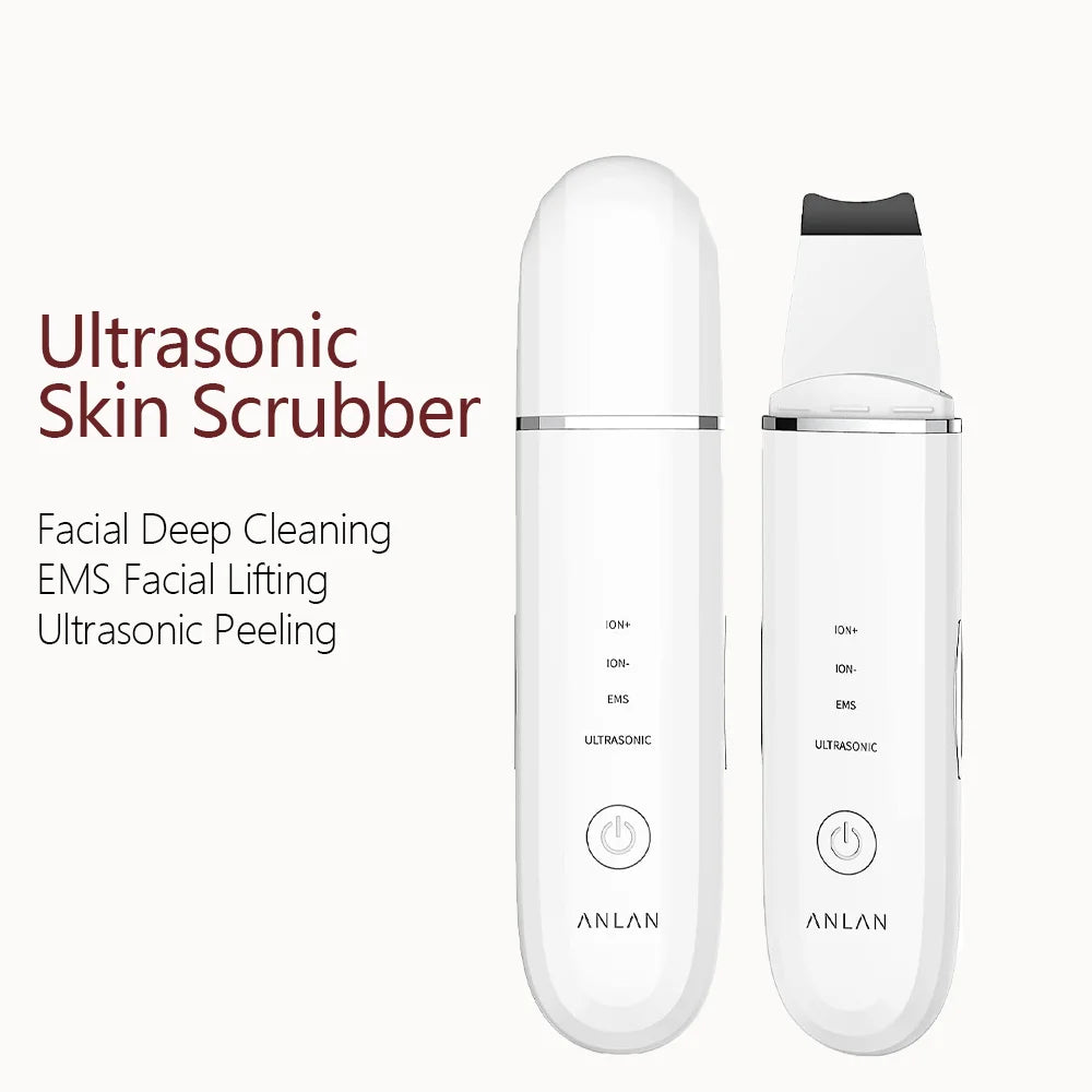 ANLAN Ultrasonic Skin Scrubber – 4-Mode Facial Pore Cleansing Spatula with Microcurrent Lifting