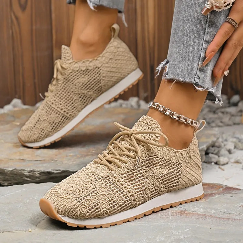 Women's Air Mesh Lace-Up Sneakers