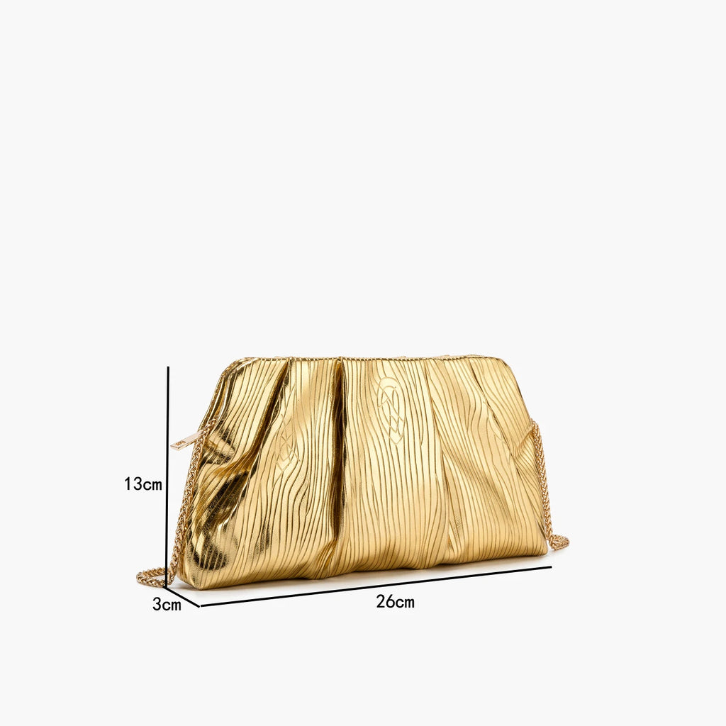 Luxury PU Evening Clutch Bag – Designer Wedding Party Shoulder Purse for Women