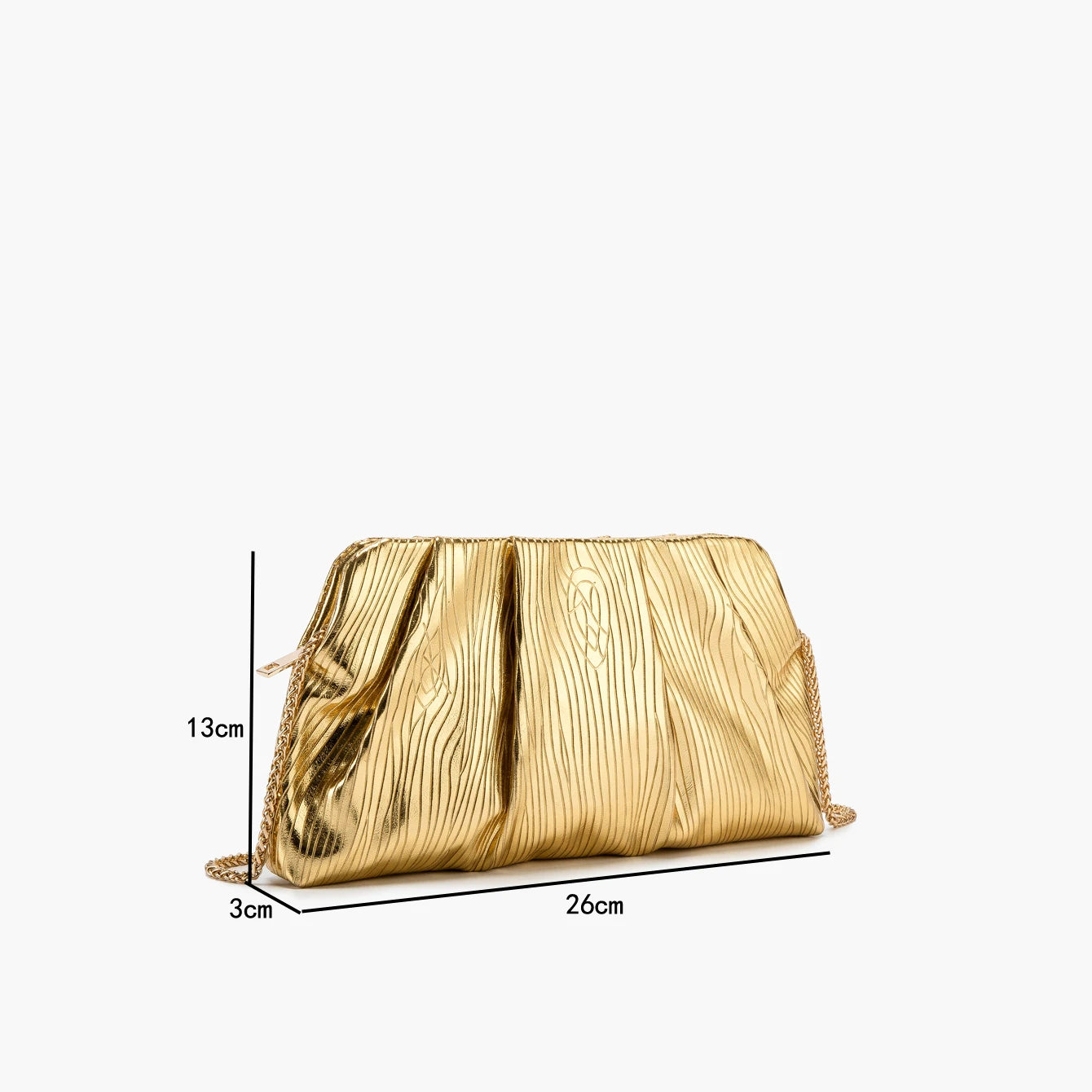 Luxury PU Evening Clutch Bag – Designer Wedding Party Shoulder Purse for Women