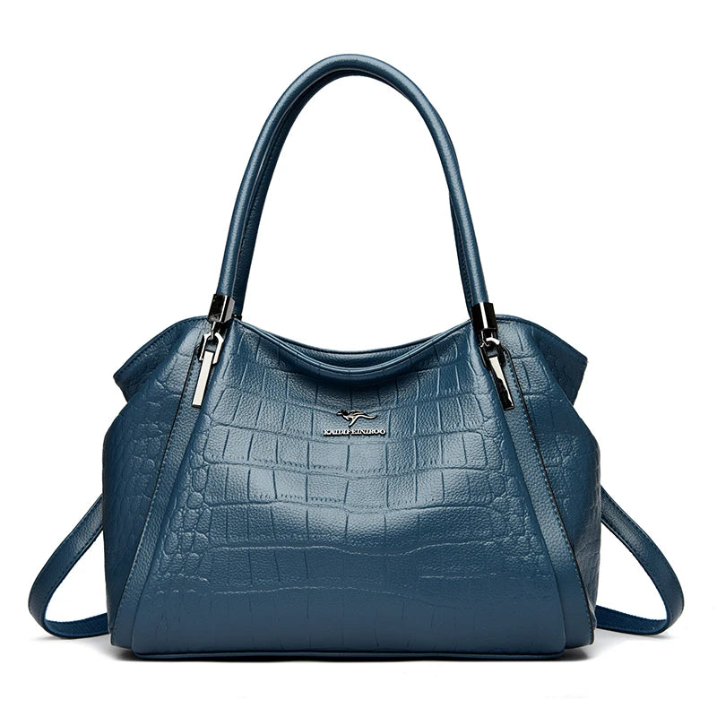 Luxury PU Casual Tote Shoulder Bag – Rivet & Sequin Designer Crossbody Handbag for Women