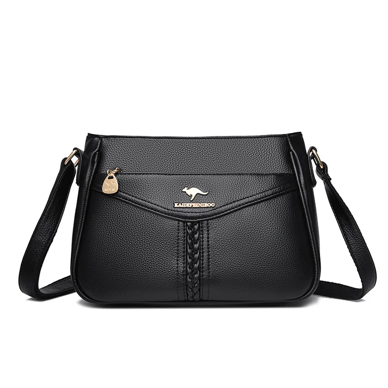 VANDERWAH Luxury PU Flap Shoulder Bag – Letter & Sequin Designer Crossbody Handbag for Women