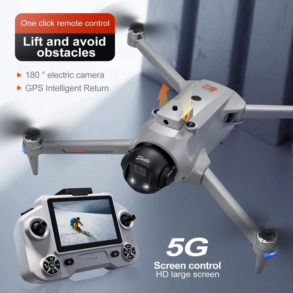 GPS Foldable Drone with Screen Remote & 720p Camera