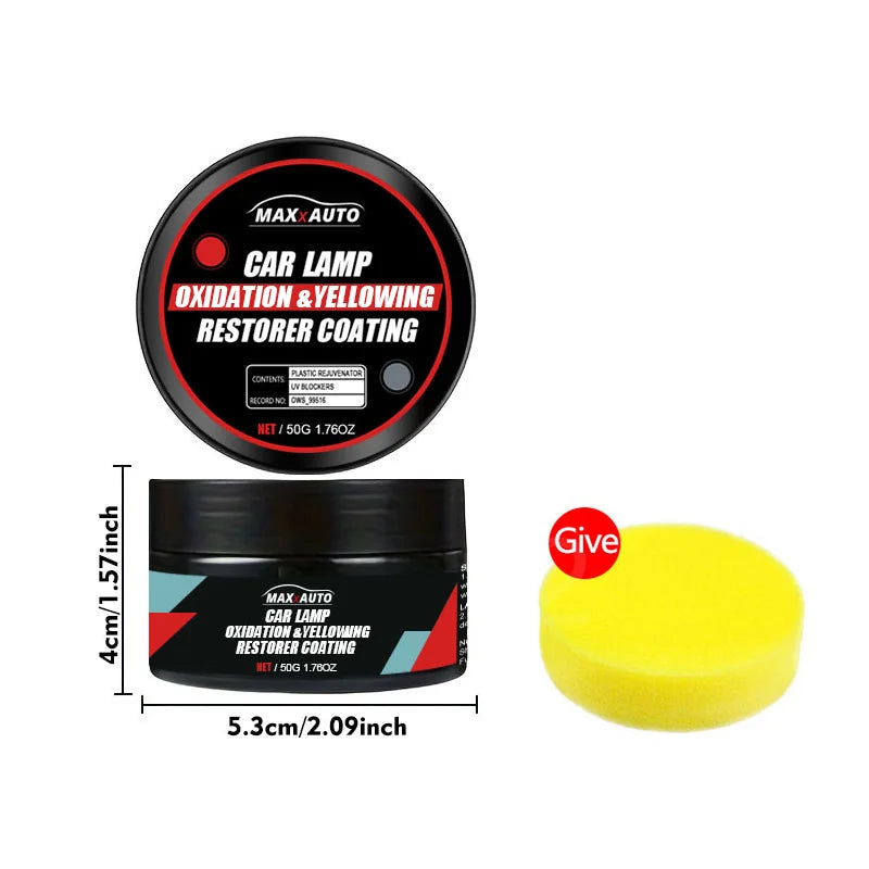 See Clearly Again. — Car Headlight Restoration Polishing Kit | Scratch Remover, Oxidation Cleaner & Repair Paste for Headlamp Assembly, 65g & 100g