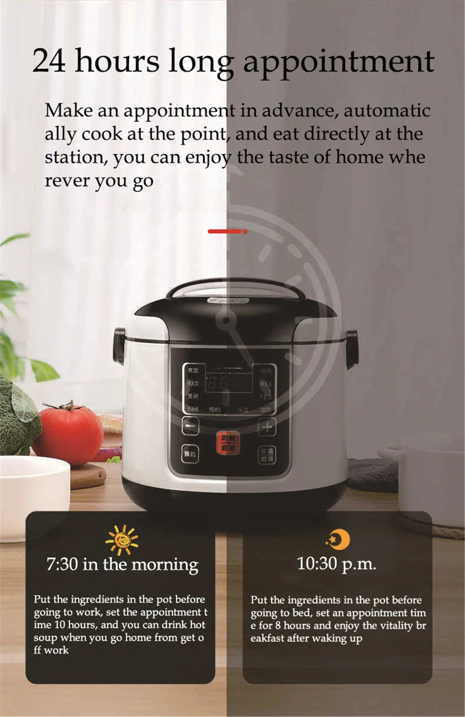12V/24V Mini Car Rice Cooker 2L — Portable Truck Lunch Box Meal Heater & Food Steamer