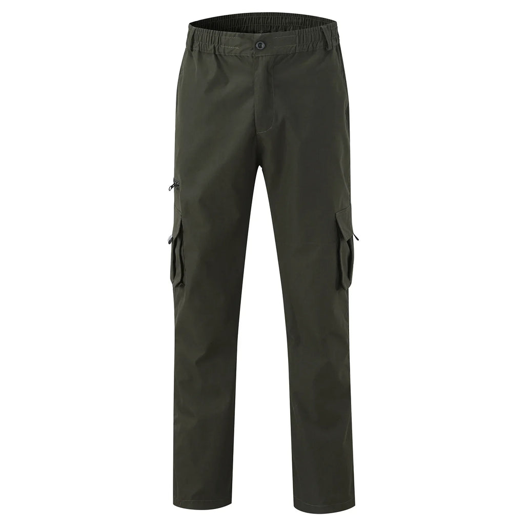 Men's Multi-Flap Pocket Straight Pants — Utility Casual Trousers