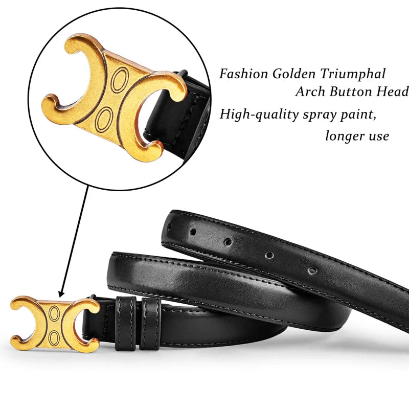 Double C Designer Fashion Belt — Versatile Waist Belt for Dresses & Jeans