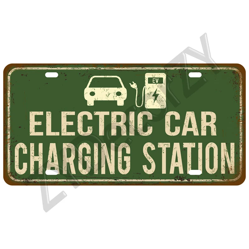 Route 66 Vintage Car Garage Tin Sign — Retro Wall Art Decor