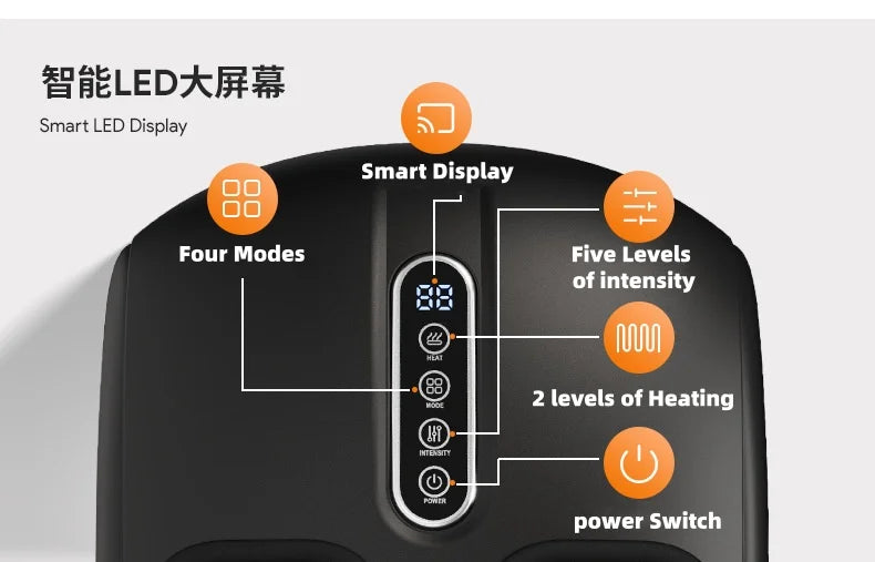 Jinkairui Automatic Foot Massage Machine — Full Wrap Rollers, Sole Kneading & Airbag Pressing