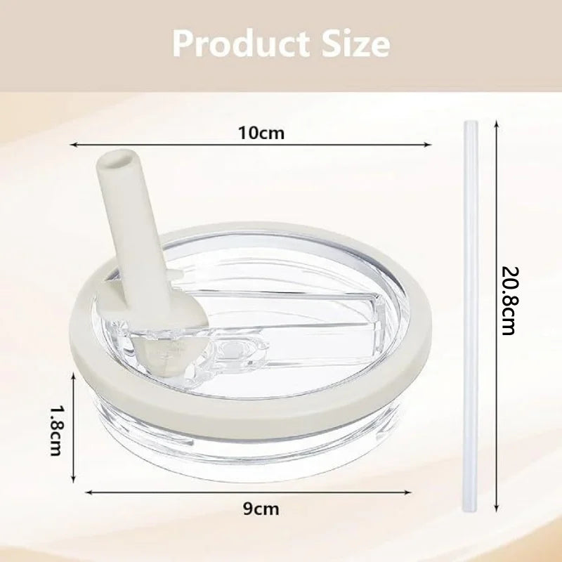 40oz Flip Straw Replacement Lid for Stanley 2.0 Tumbler – Leak-Proof Lid with Straw & Cleaning Brush
