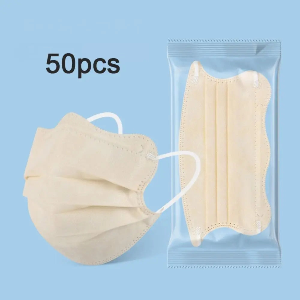 Butterfly-Shaped 3-Layer Disposable Face Masks — 50 Pack