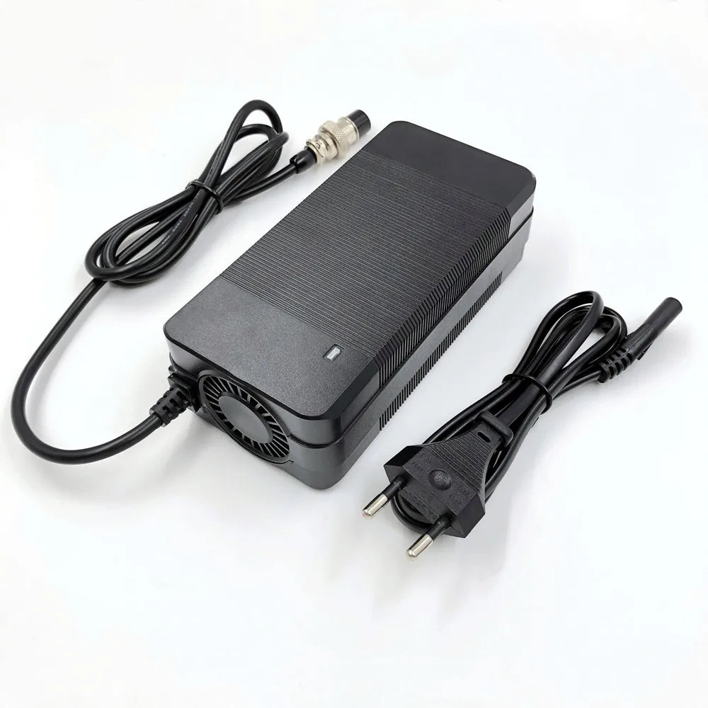 54.6V 3A Lithium Battery Charger – 48V 13S Li-ion Battery Pack Charger with Connectors for Kugoo G1