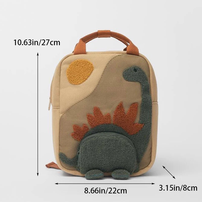 Dinosaur Backpack – Kids Canvas School Bag
