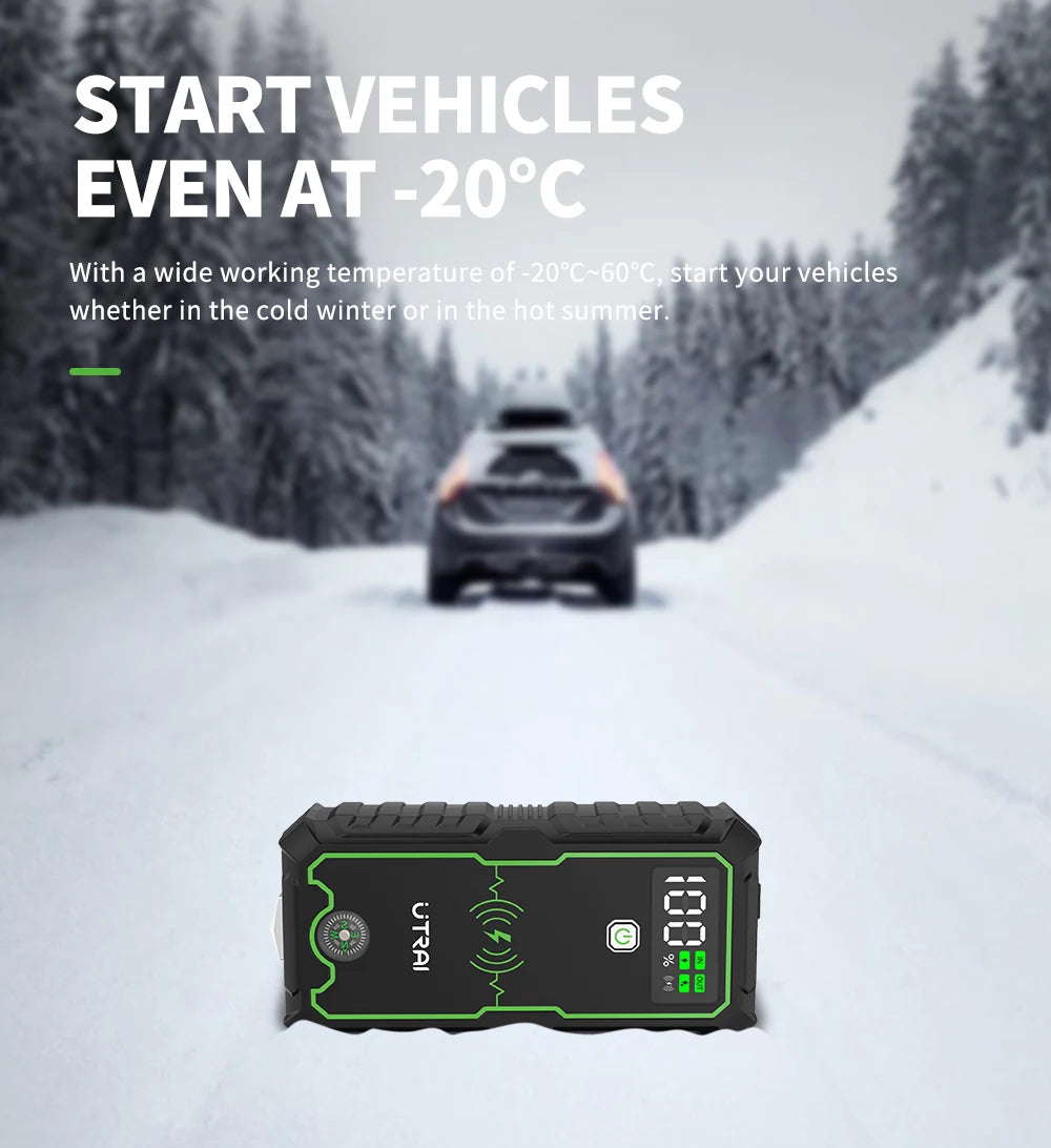 UTRAI 4000A Jump Starter — Portable 12V Car Battery Booster & Power Bank