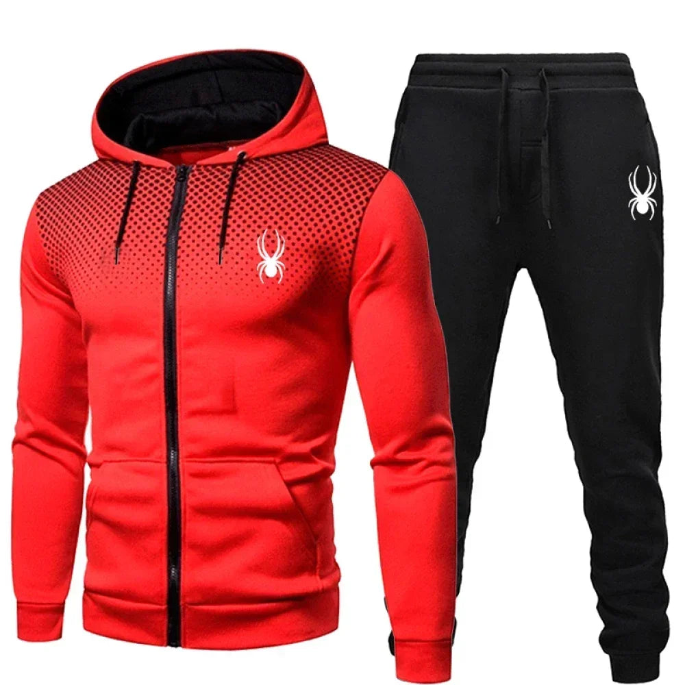 Men's 2-Piece Zip Hoodie Tracksuit — Matching Hoodie & Jogger Set