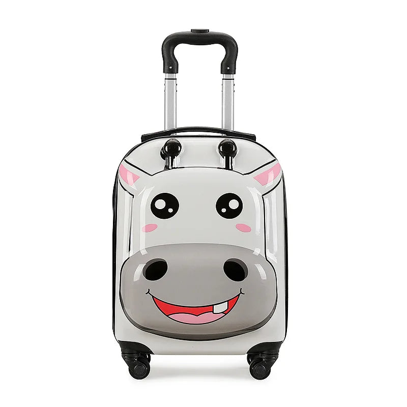 18" 3D Animal Kids Spinner Suitcase — ABS Hard Shell Carry-On for Young Travelers