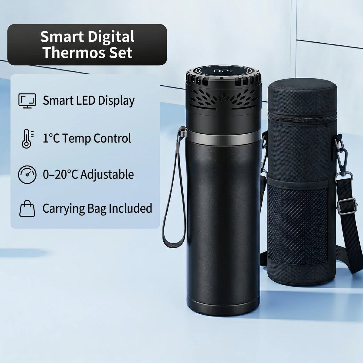 Smart Insulin Cooler Cup – Portable Medical Fridge with 0–20°C Digital Temperature Control for Diabetes & Insulin Pens
