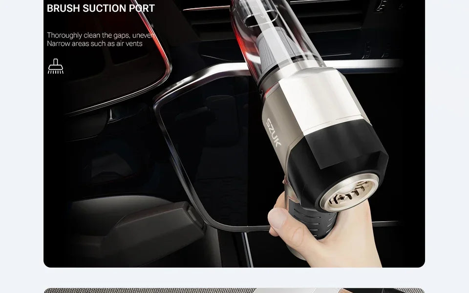 SZUK Cordless Car Vacuum Cleaner – Strong Suction Wireless Handheld Cleaning Machine