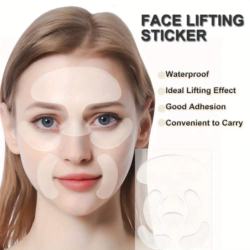 Silicone Anti-Wrinkle Patches 6-Piece Set – Face Forehead Neck & Hand