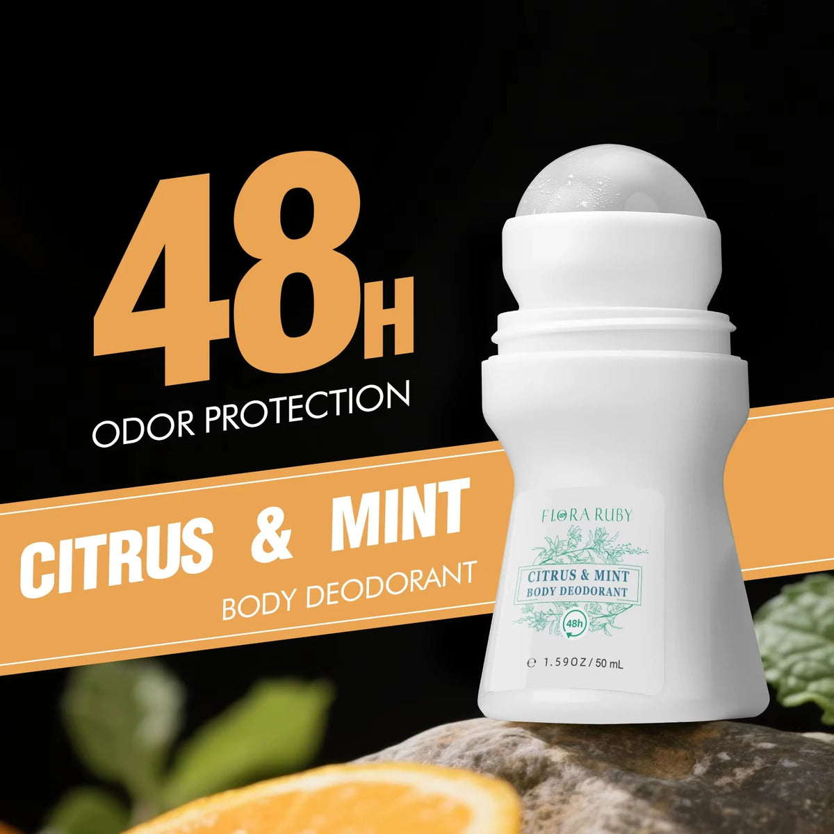 Aluminum-Free Deodorant Roll-On – Cedar, Sandalwood, Cucumber & Citrus Mint