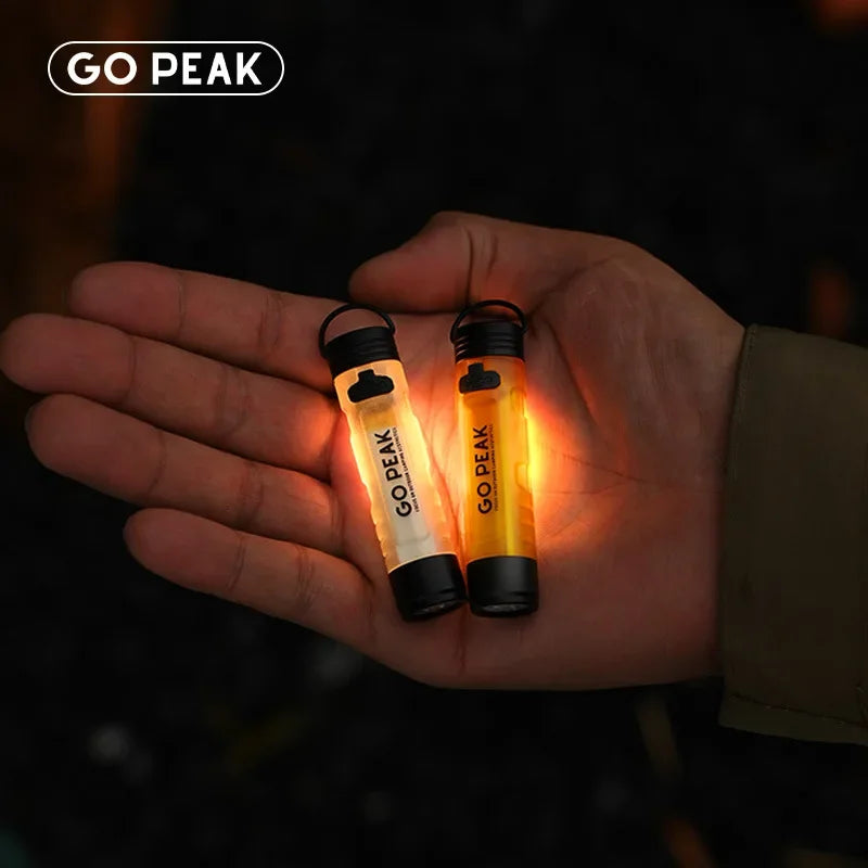 GOPEAK Pocket Mini Flashlight – Hat Clip, USB Rechargeable, Magnetic, Glow-in-Dark EDC Light