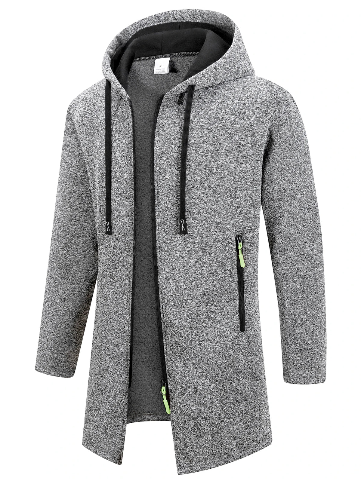 Men's Fleece Zip-Up Hoodie Jacket – Warm Knit Outerwear, S–3XL, 6 Colors