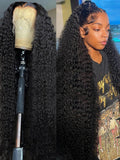 40–50 Inch Water Wave Curly Lace Front Wig | 300% Density 13x4 13x6 7x5 HD Glueless Brazilian Human Hair for Women