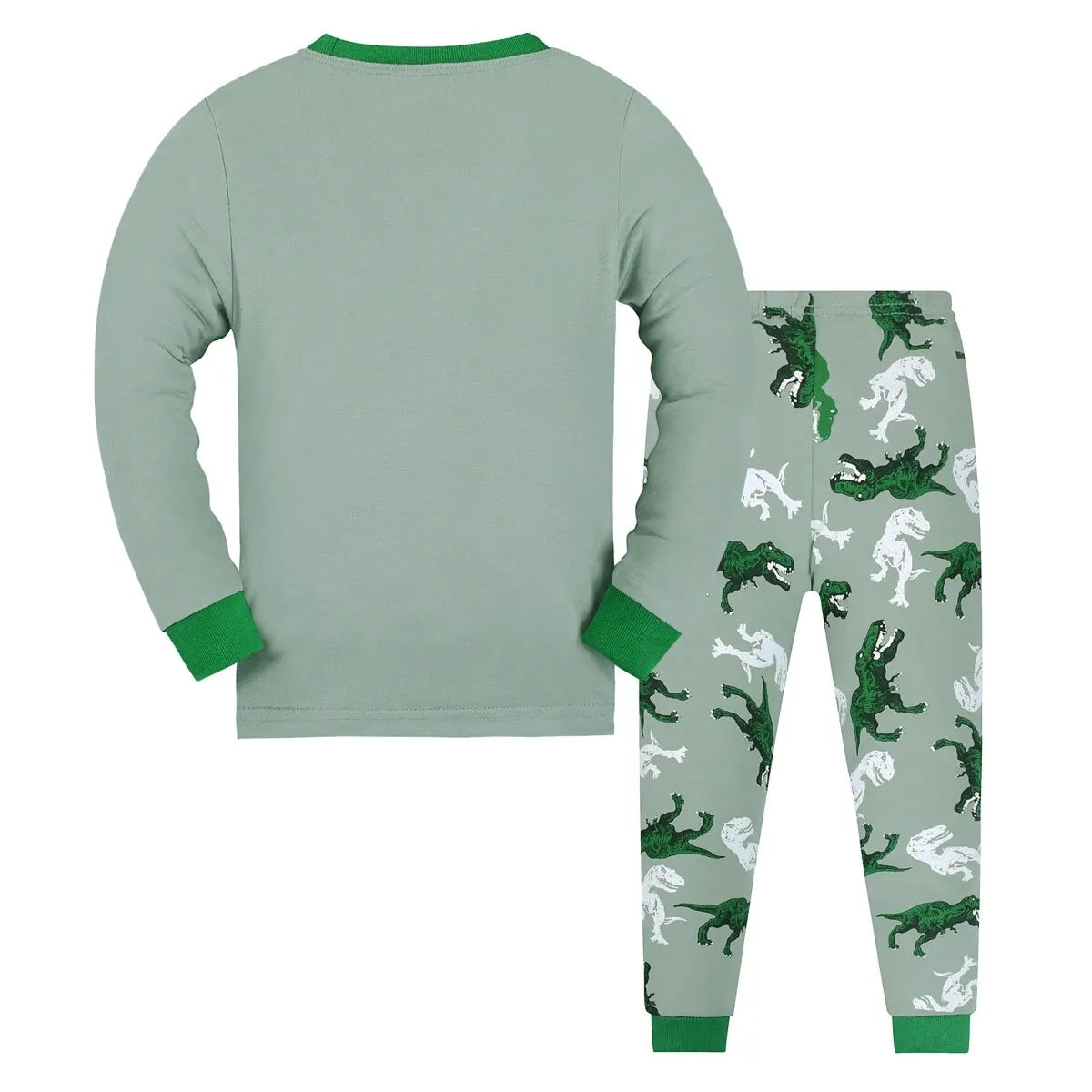 Kids' T-Rex Dinosaur Pajamas Set | Long Sleeve Top & Pants Comfy Casual Boys Loungewear