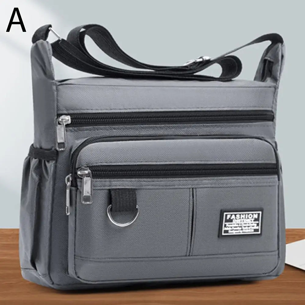Men's Large Capacity Crossbody Bag – Multi-Pocket Business Shoulder Handbag in 4 Styles