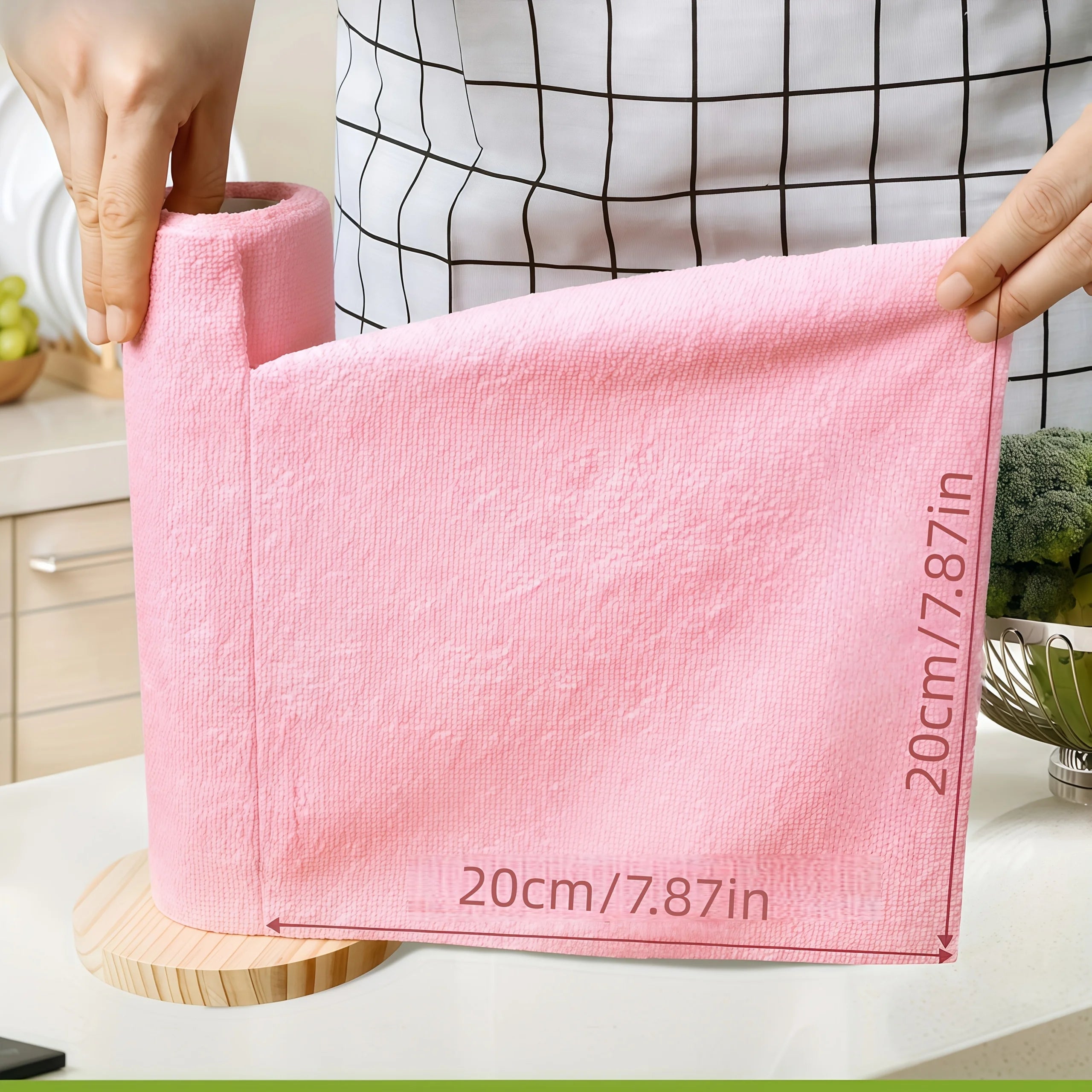 Clean Every Surface. Reuse Every Time. — Reusable Microfiber Cleaning Cloths | 20 Cloths Per Roll, Multi-Sided, Kitchen Towels, 3 Colors