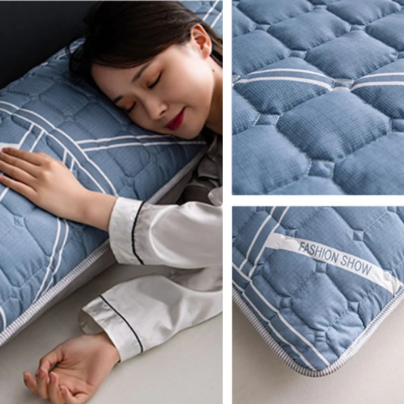 Quilted Long Body Pillow Case – Soft Cotton Cartoon Print, 120/150/180cm