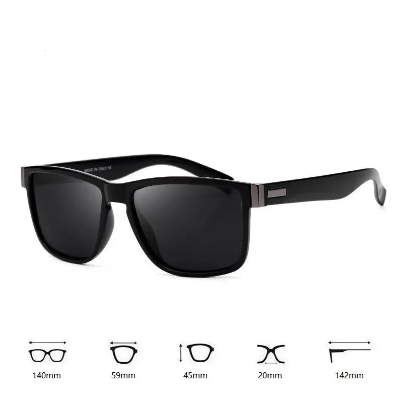 Fashionable Vintage Square Sunglasses | Luxury Designer Driving Fishing Eyewear for Men & Women