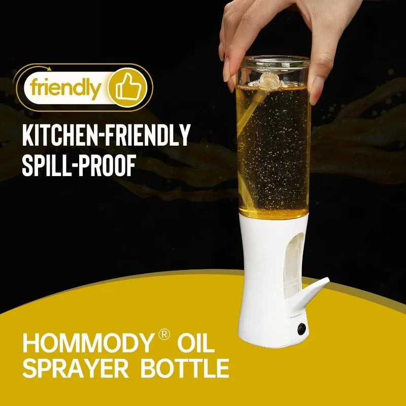 Spray Less. Cook Better. — Reusable Oil Mist Spray Bottle | Food Grade, Olive Oil & Vinegar Dispenser, 200/300/500ml, Black & White