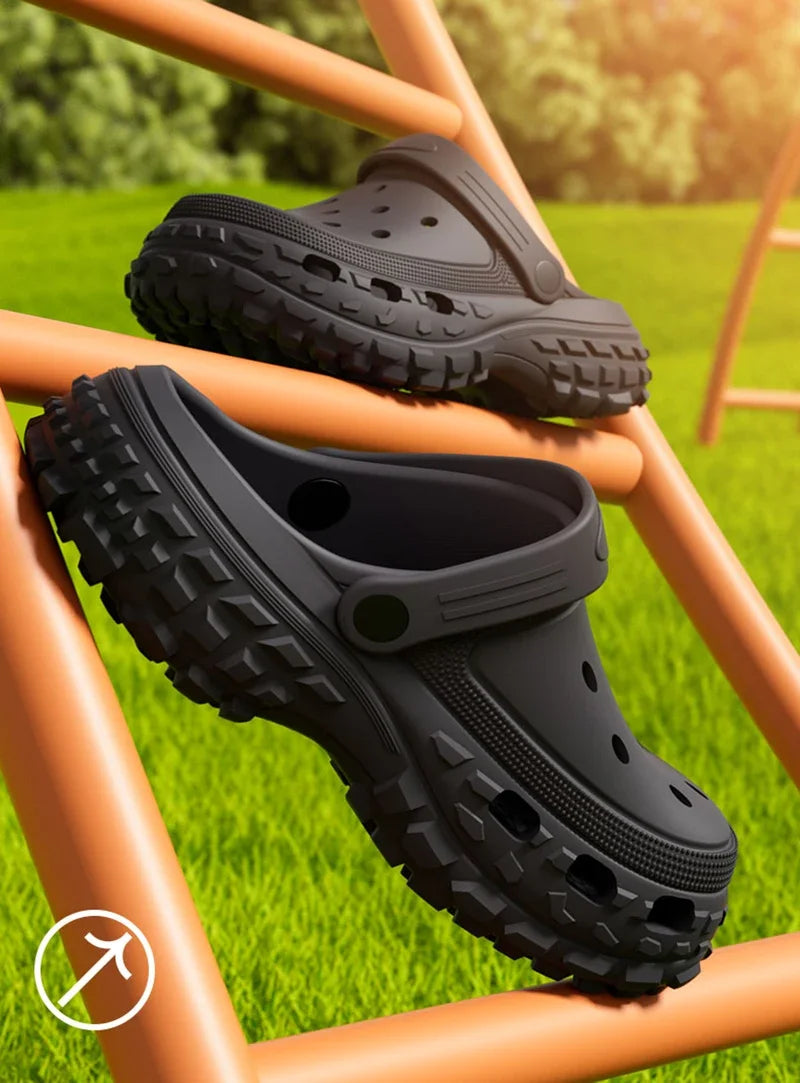 Women's Non-Slip Beach Sandals — Cushioned Clog Sole Comfortable Fashion Slip-On