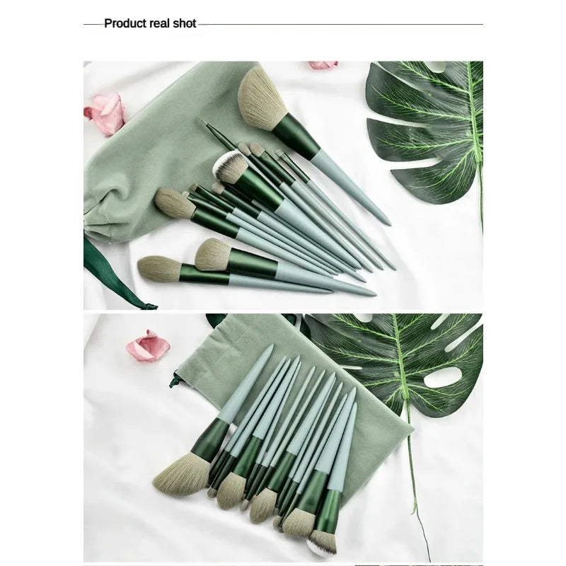 Soft Hair Makeup Brush Set — Foundation & Blush