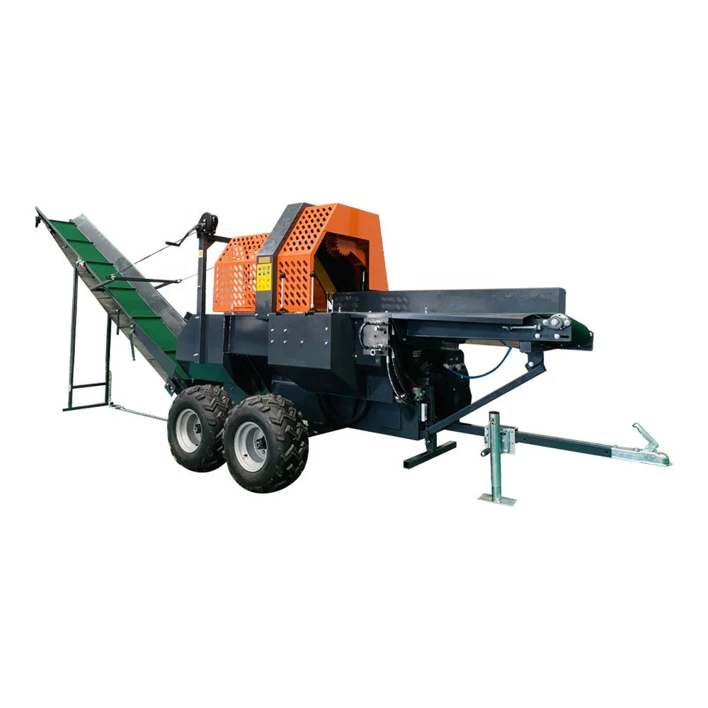 30T Hydraulic Firewood Processor – 27HP Gas Powered Log Splitter for Farm & Commercial Use