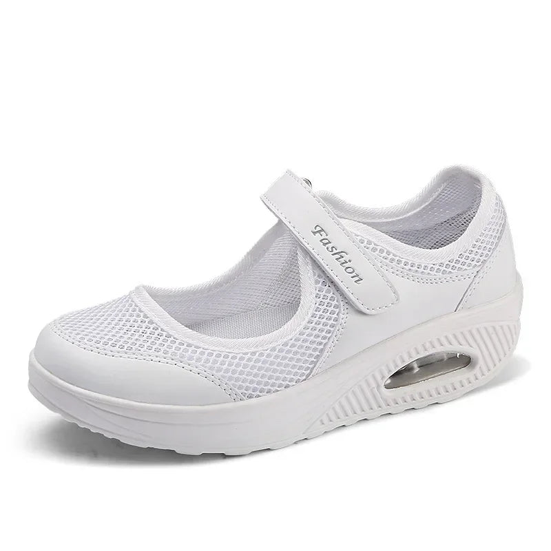 Women's Air Mesh Hook-and-Loop Casual Shoes