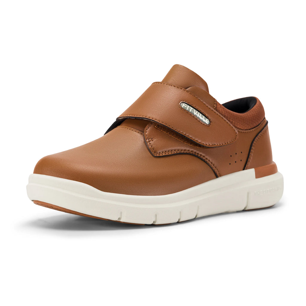 FitVille Men's Wide Diabetic Leather Shoes – Slip-On Orthopedic Footwear for Swollen Feet, Neuropathy & Foot Pain Relief