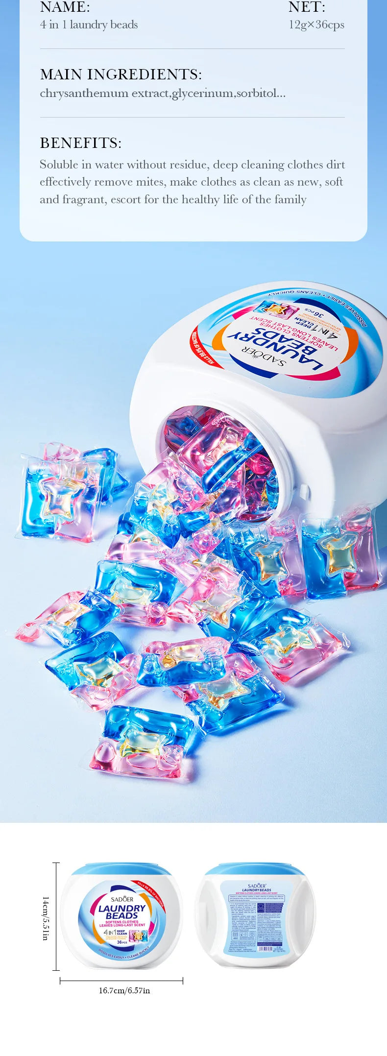 Deep Clean Without the Irritants — Laundry Detergent Pods | 36 Count, Unscented, Hypoallergenic, Sensitive Skin Safe