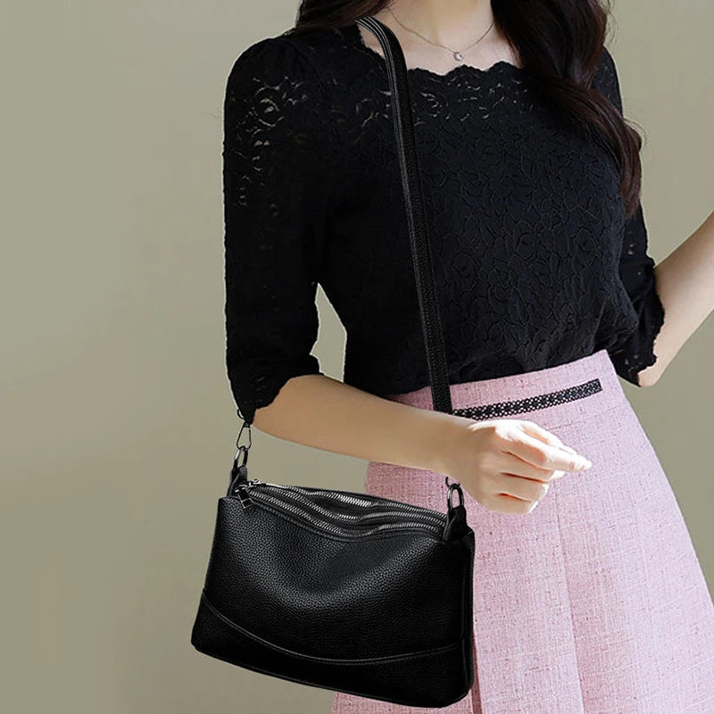 Soft PU Leather Shell Shoulder Bag – Fashion Luxury Crossbody Tote for Women