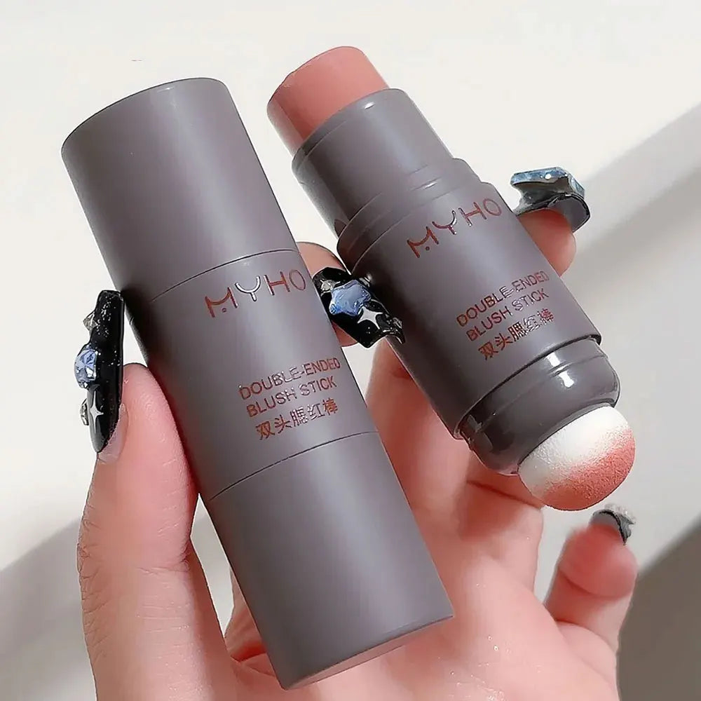 Double-Ended Creamy Blush Stick — Matte Long-Lasting Rouge